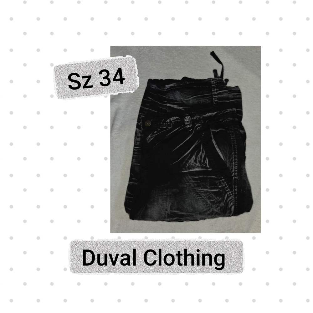 ❤️Duval Clothing Black Stone Washed Shorts Sz 34